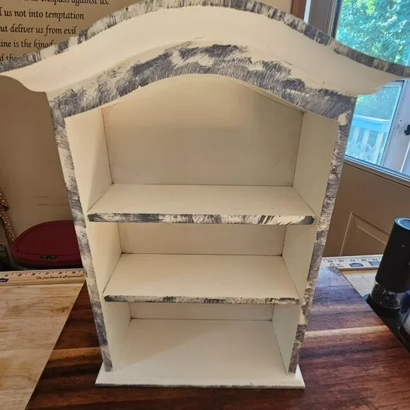 Wood curio trinket shelf - Picture 6 of 7